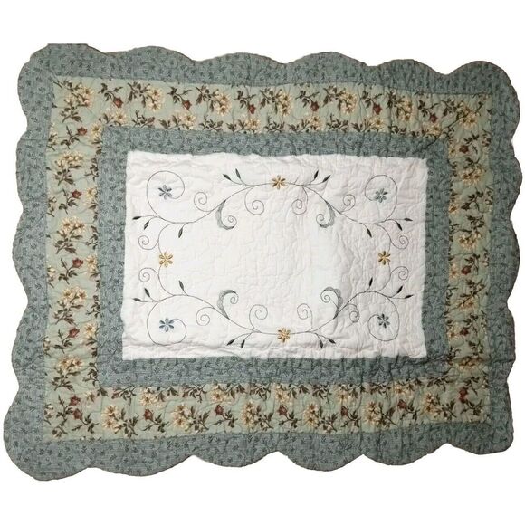 Nostalgia Std Sham 20"X26" Hand Crafted - Picture 2 of 4